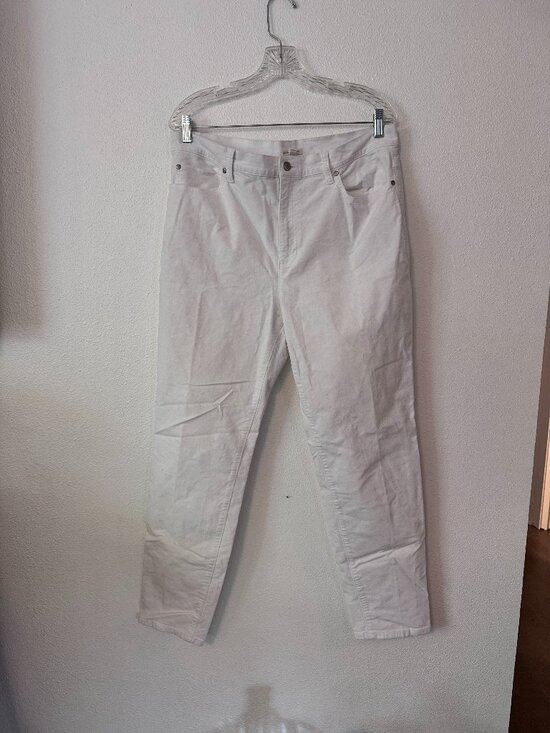 Eileen Fisher Pants - Eileen Fisher Organic Cotton Wide Leg Cropped Pants Blue - Size L
